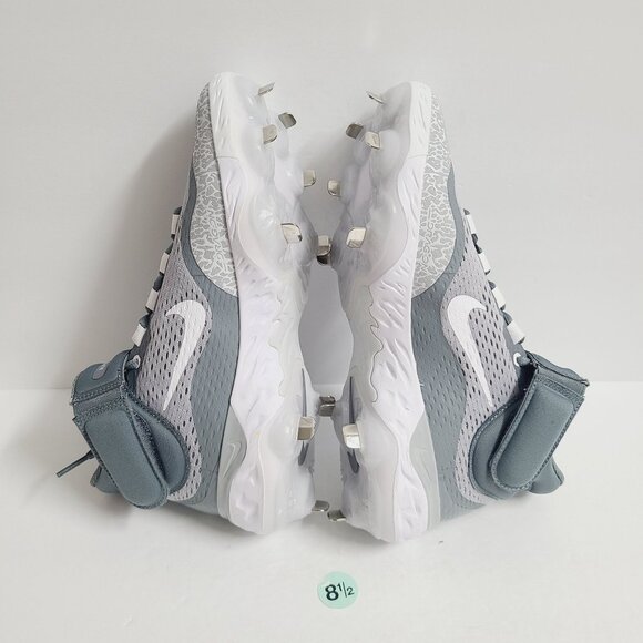 NEW Nike Alpha Huarache Elite 4 Mid Baseball Cleats DJ6520-012 Size 8.5 Gray - Picture 4 of 11